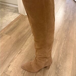 Vince Camuto Entaia Tan Suede Knee-High Boots